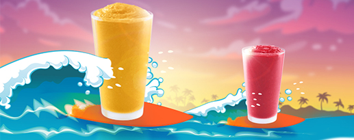 Starfruit & Dragon Fruit Smoothies Surfing