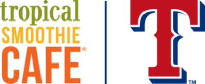 Tropical Smoothie Cafe logo and Texas Rangers logo