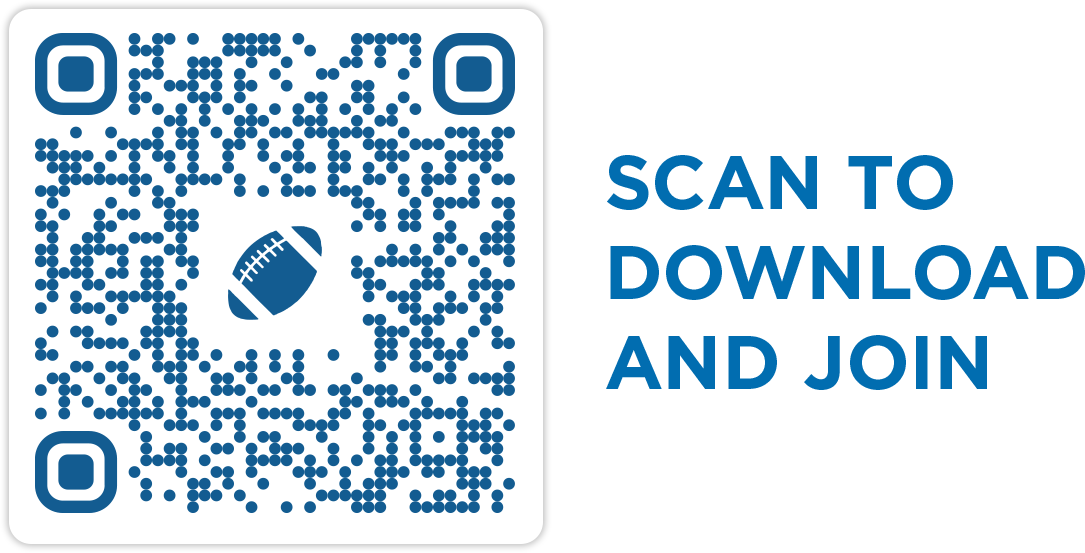 Detroit Lions official scanner with headline “scan to download and join”